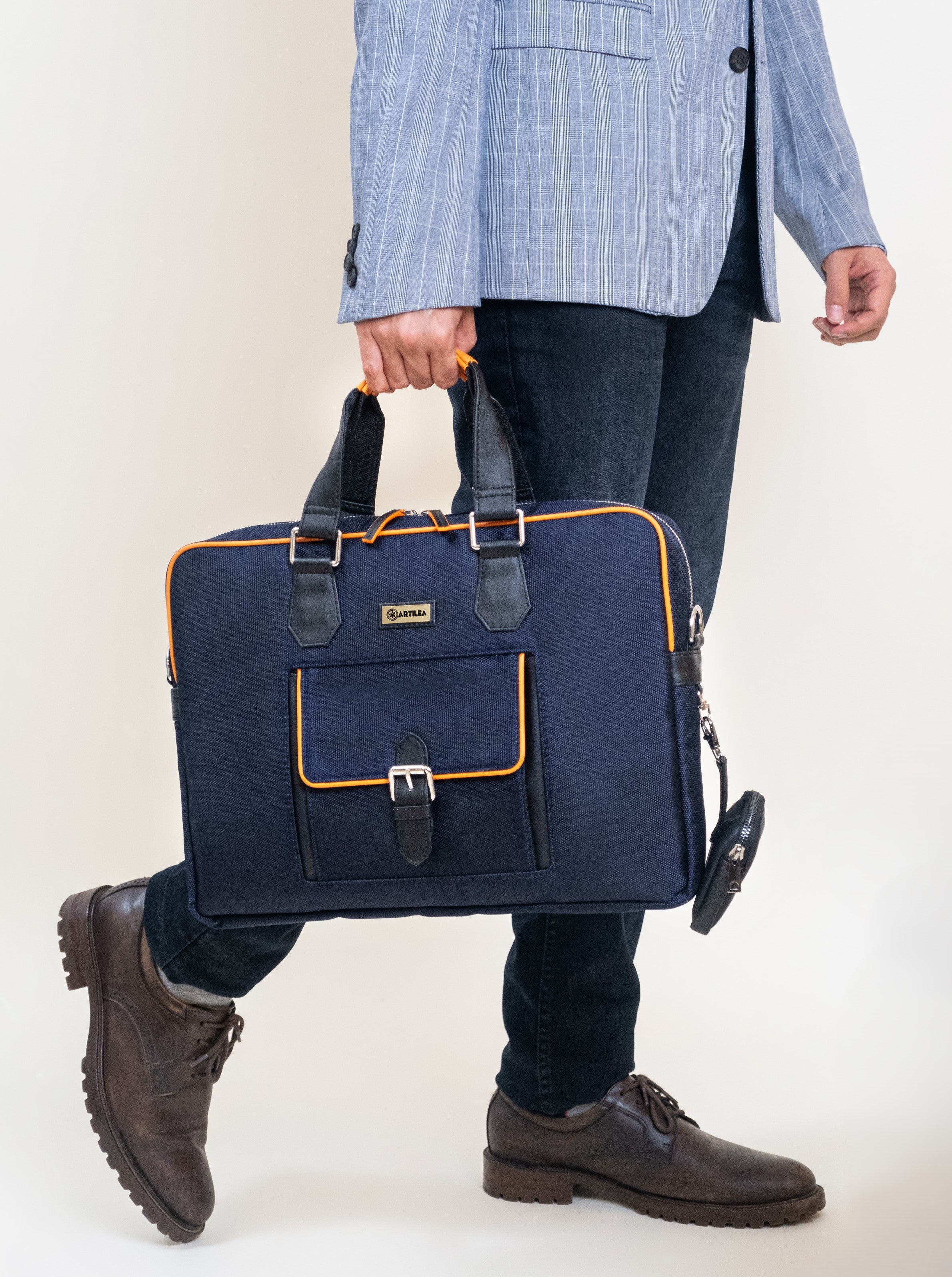 Smart Laptop Bag Matty And Rexene - Blue & Orange
