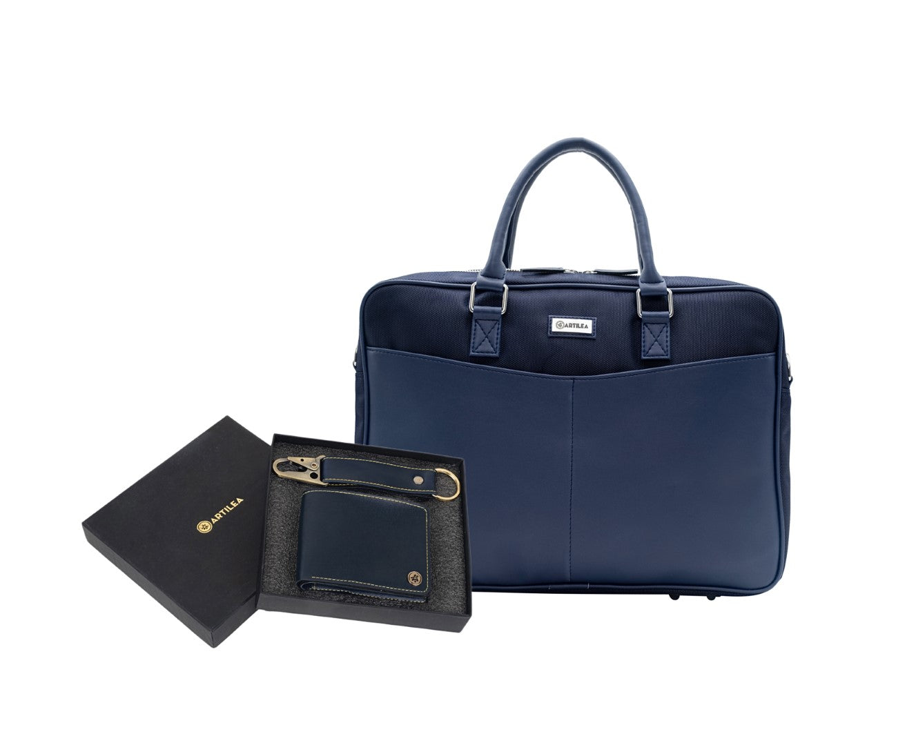 Laptop bag & Corporate gift set Blue(Combo)