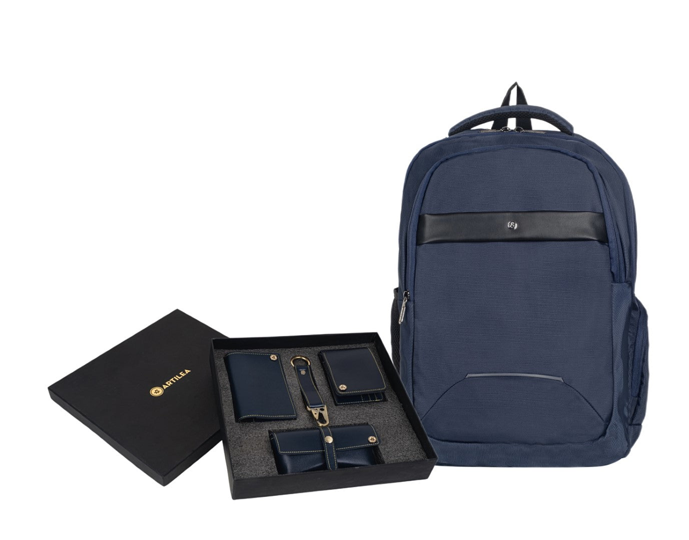 Laptop Backpack & Corporate Gift Set Blue(Combo)