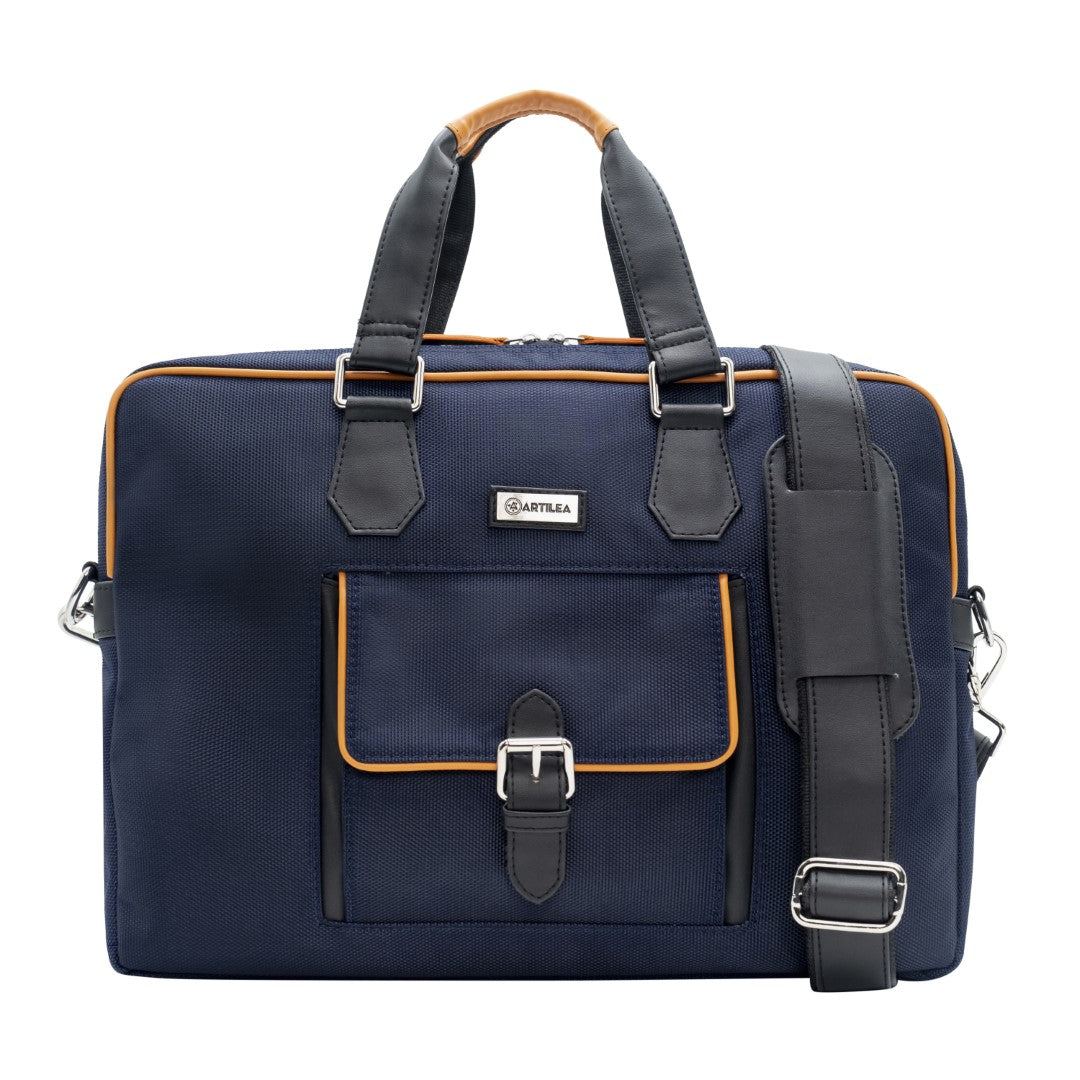 Laptop Bag & Matty & Pu Tote Bag-Blue (Combo)