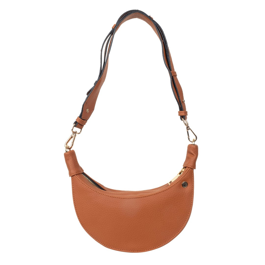 Crecent Moon Bag & Wristlet Wallet-Eyeglass Case Tan(Combo)