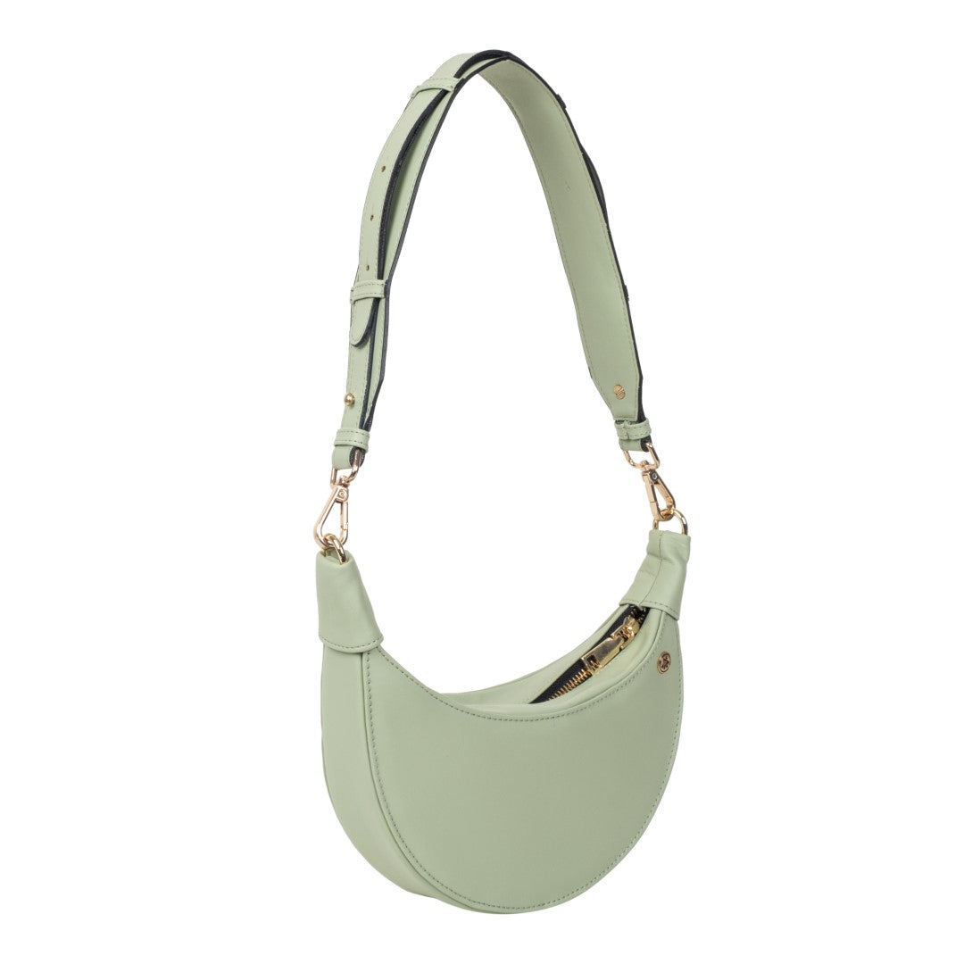 Crecent Moon Bag-Wristlet Wallet & Eyeglass Case Mint Green(Combo)