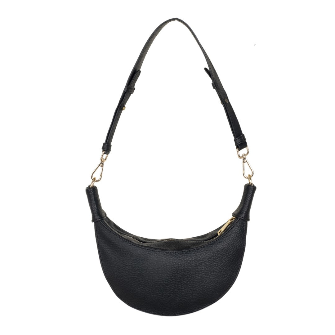 Hand Bag + Sling & Crescent Moon Bag-Eyeglass Case Black(Combo)