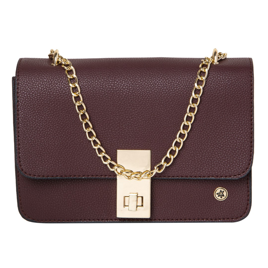 Sling Bag & Wristlet Wallet - Wine(Combo)