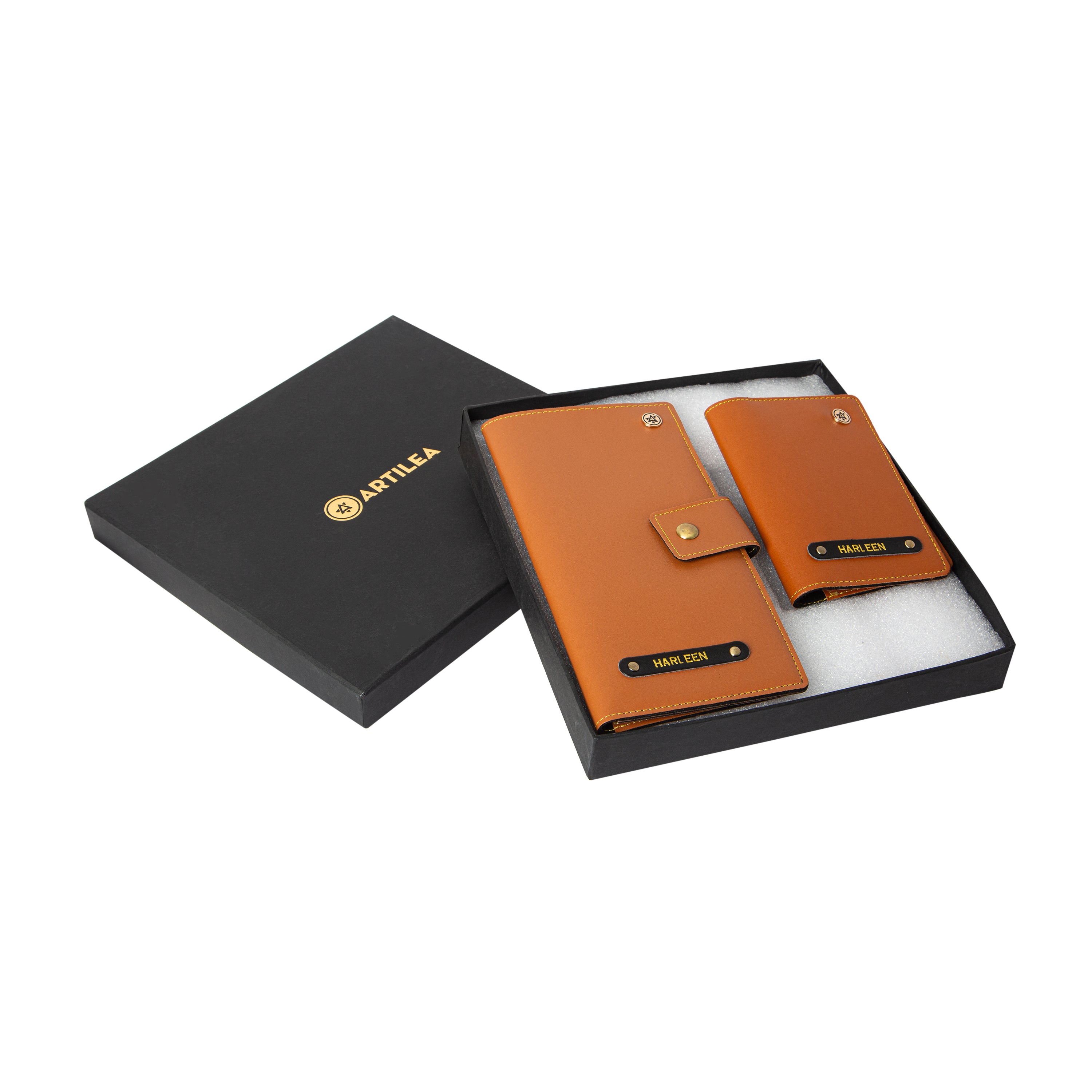 Travel Wallet & Passport Cover-Tan