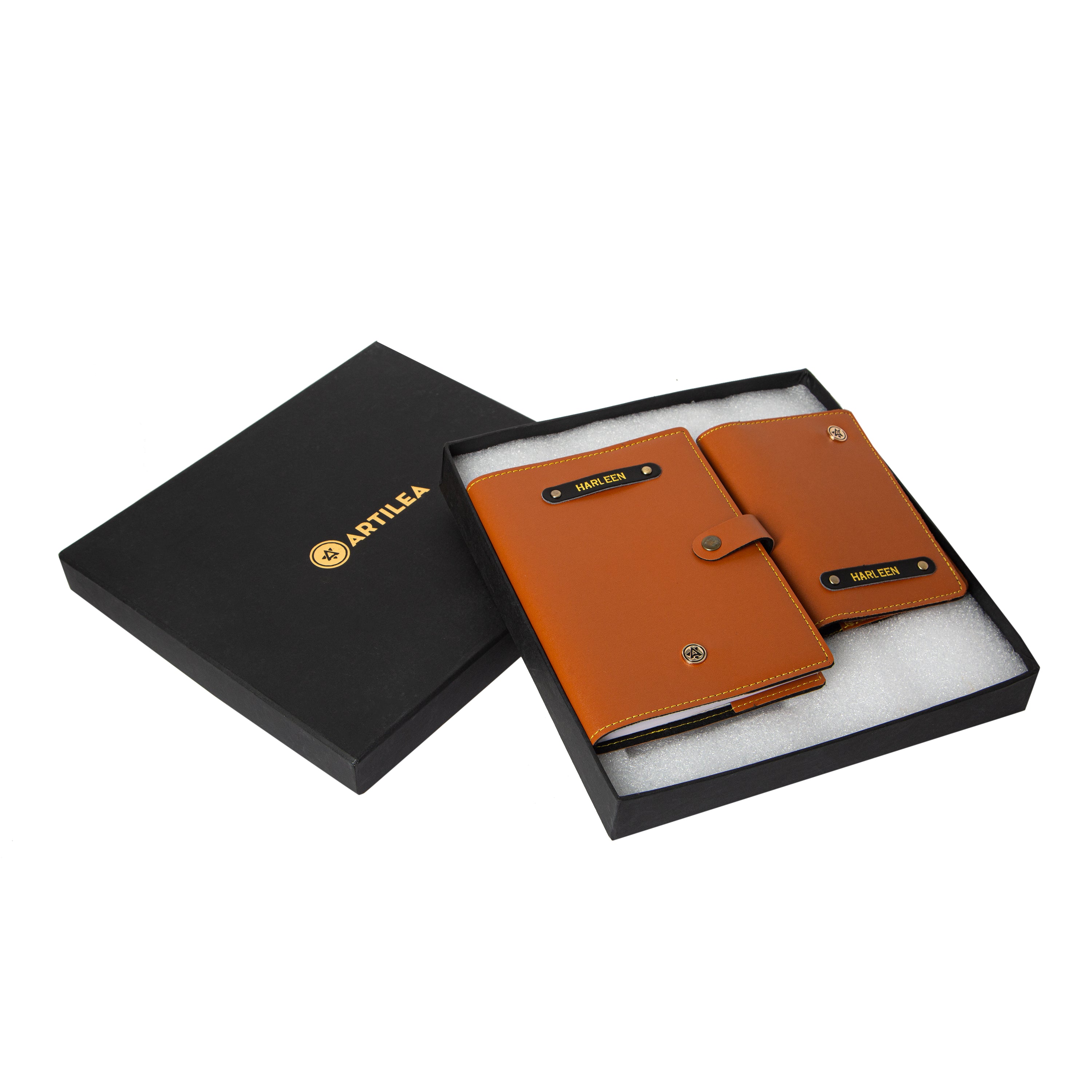 Diary Cover & Passport Cover-Tan