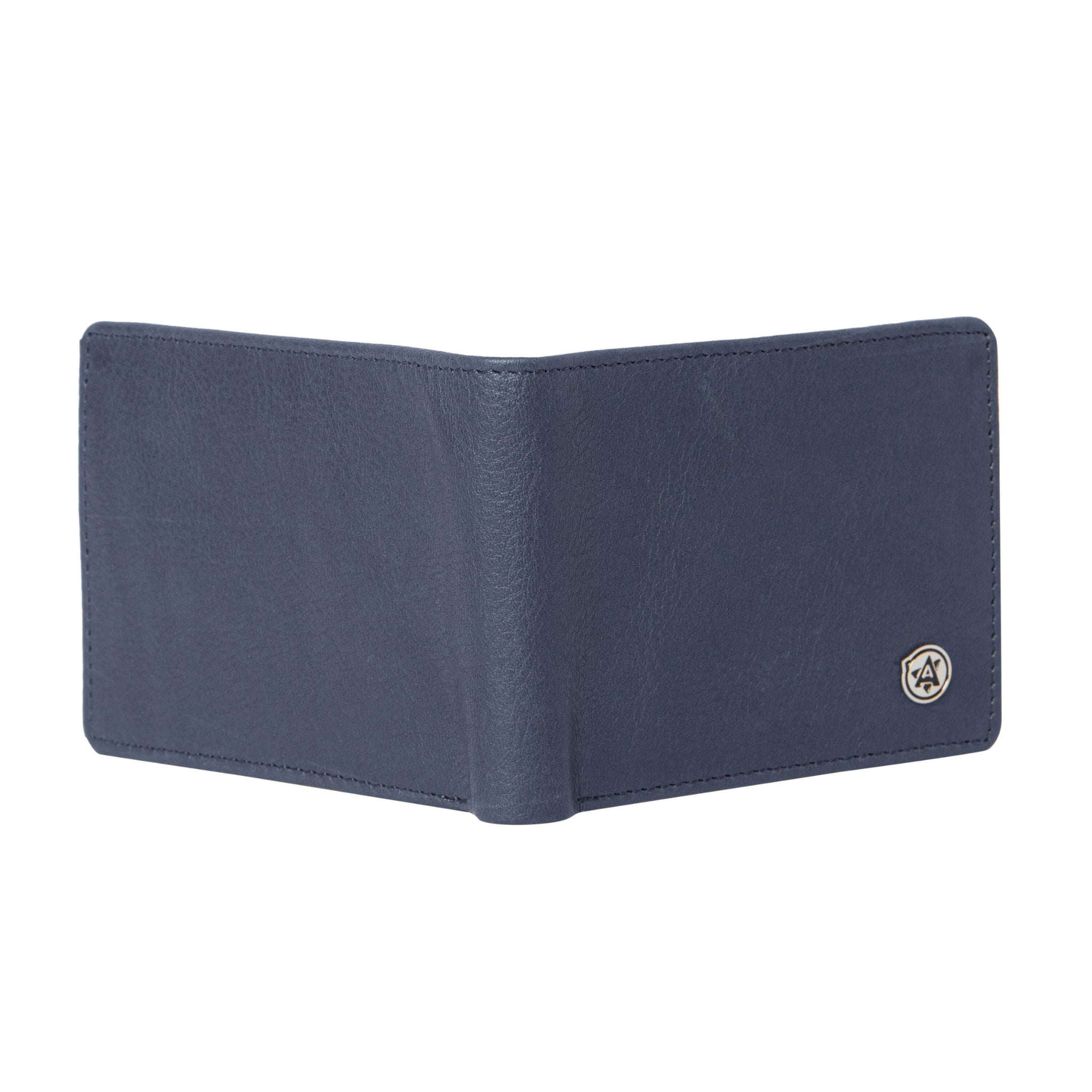 Genuine Leather Navy Blue Wallet