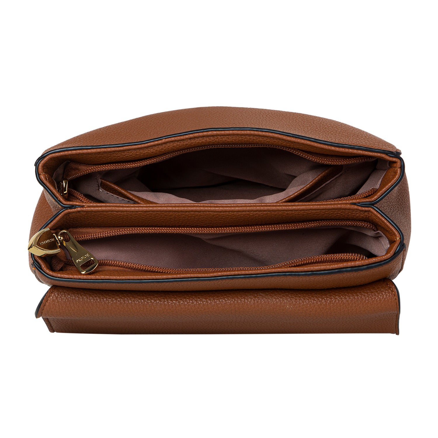 Handbag And Sling - Tan