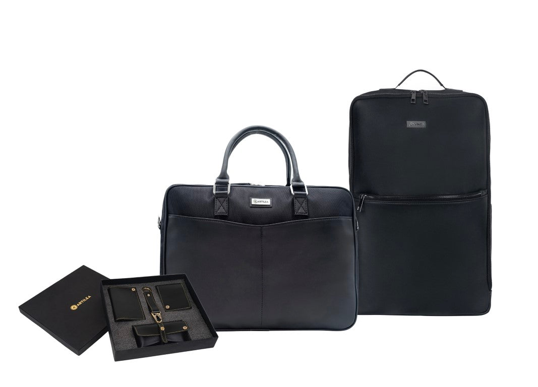 Laptop Bag & Thorin Backpack-Corporate gift set-Black (Combo)