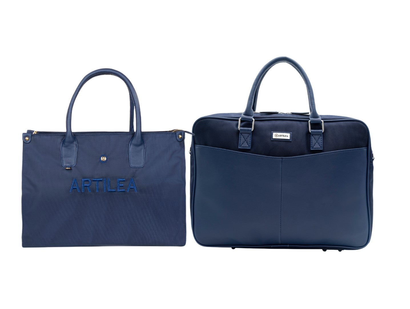 Laptop Bag & Matty & Pu Tote Bag-Blue (Combo)