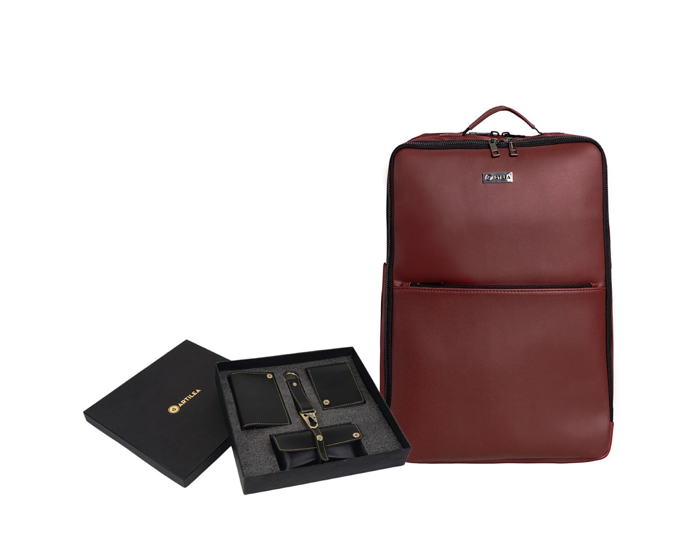 Thorin Backpack & Corporate gift Set-combo (Maroon-Black)