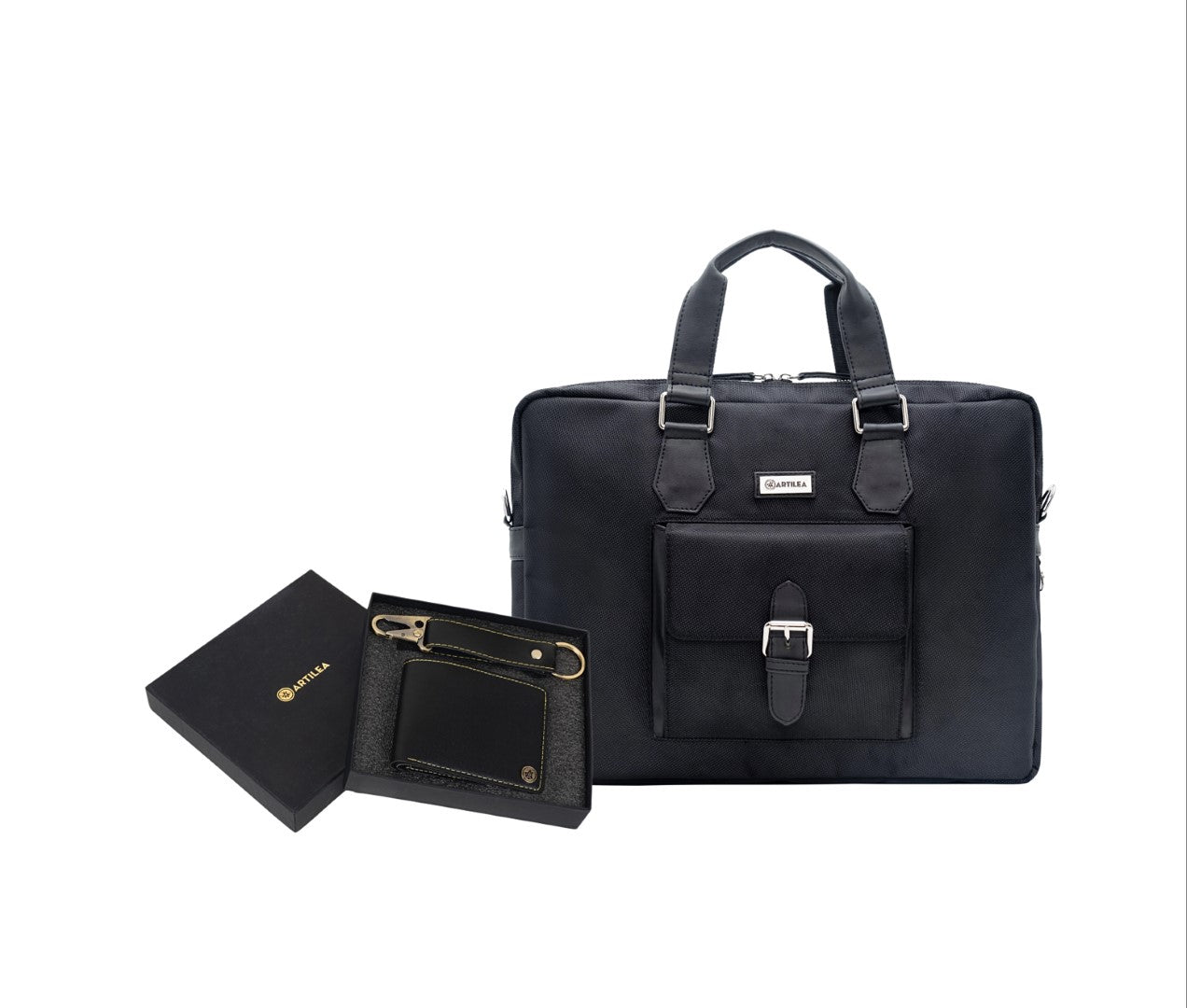 Laptop bag & Corporate gift set Black(Combo)