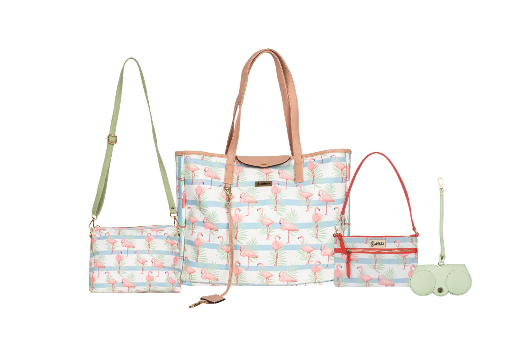 Reversible Tote Bag & Eyeglass Case Light Pink(Combo)