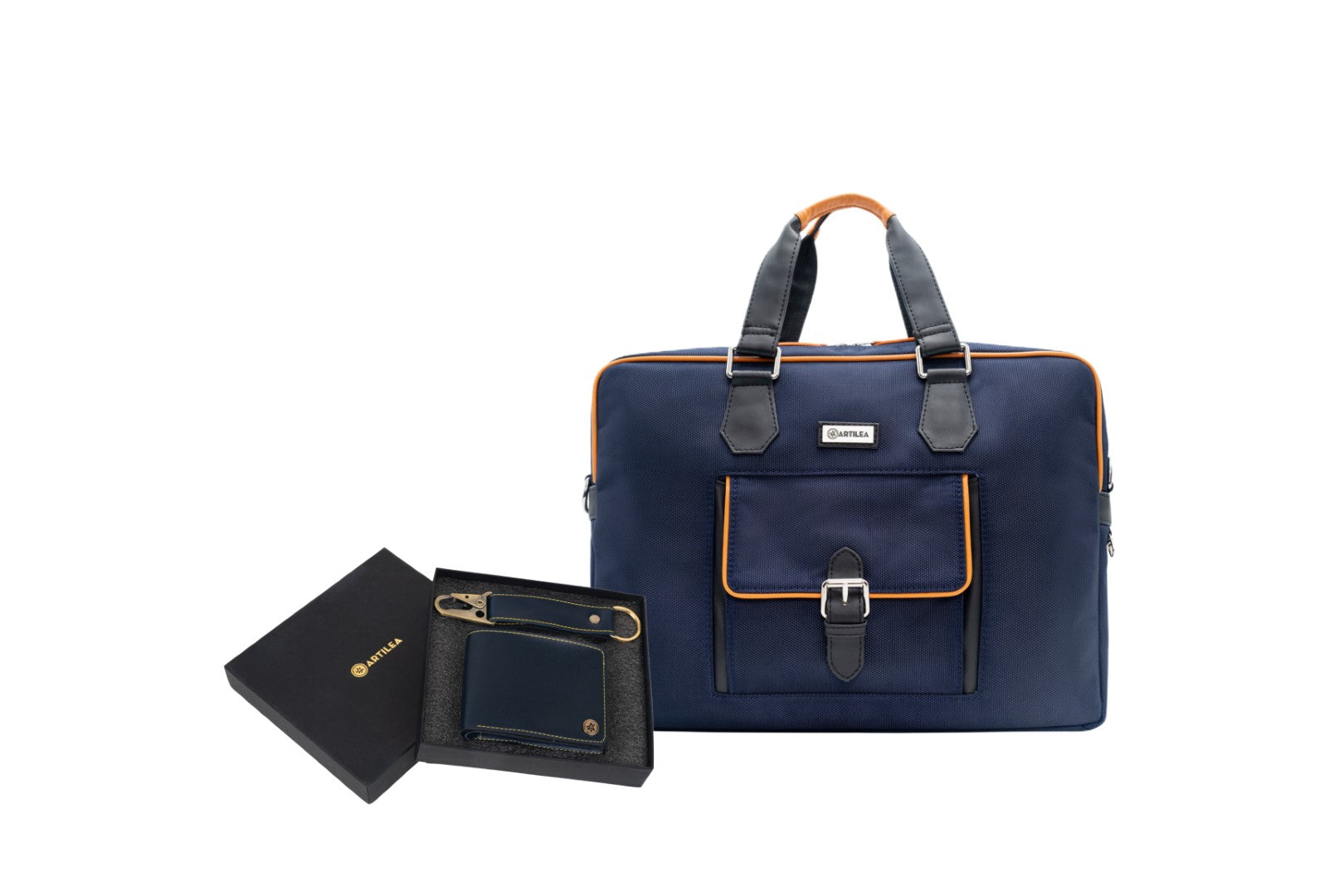 Laptop bag & Corporate gift set Blue(Combo)