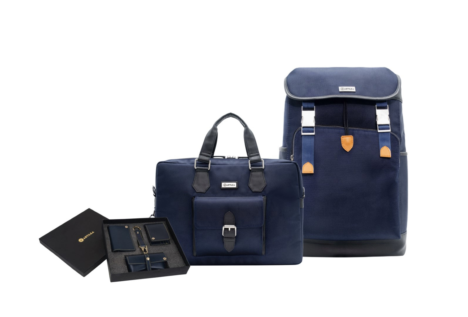 Ultimate Backpack & Laptop Bag & Corporate Gift set Blue(Combo)
