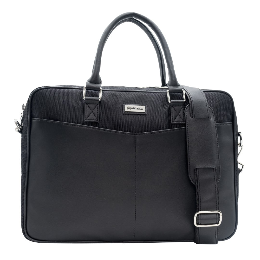 Laptop Bag &  Matty & Pu Tote Bag-Black (Combo)
