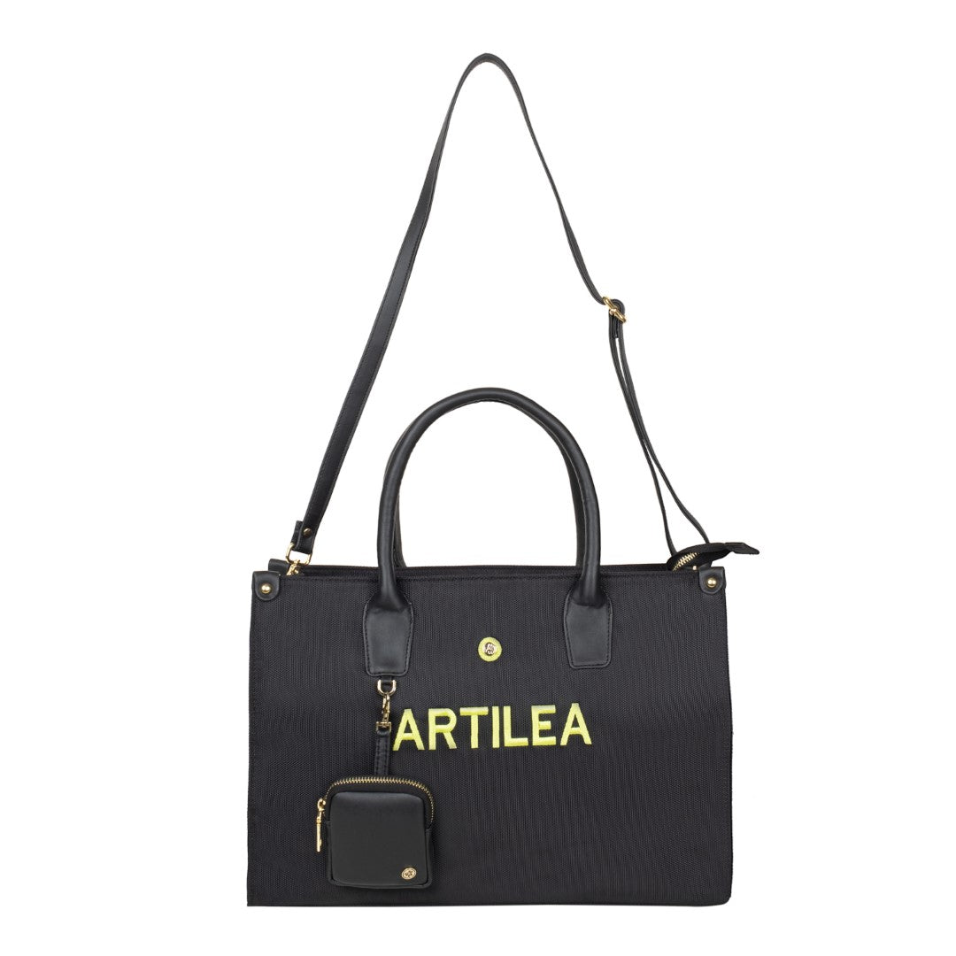 Laptop Bag &  Matty & Pu Tote Bag-Black (Combo)