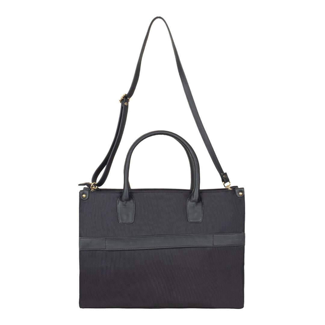 Laptop Bag &  Matty & Pu Tote Bag-Black (Combo)
