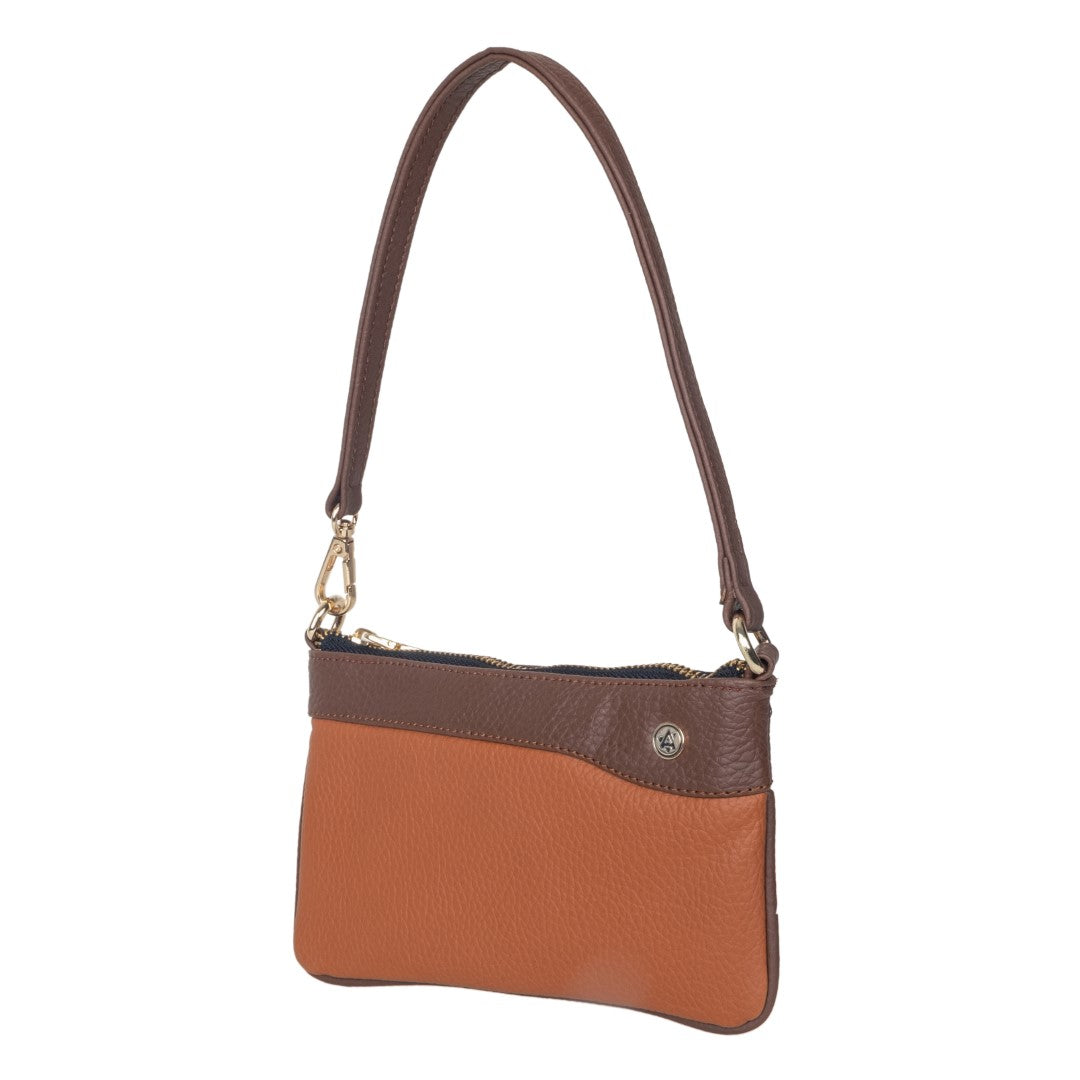 Crecent Moon Bag & Wristlet Wallet-Eyeglass Case Tan(Combo)