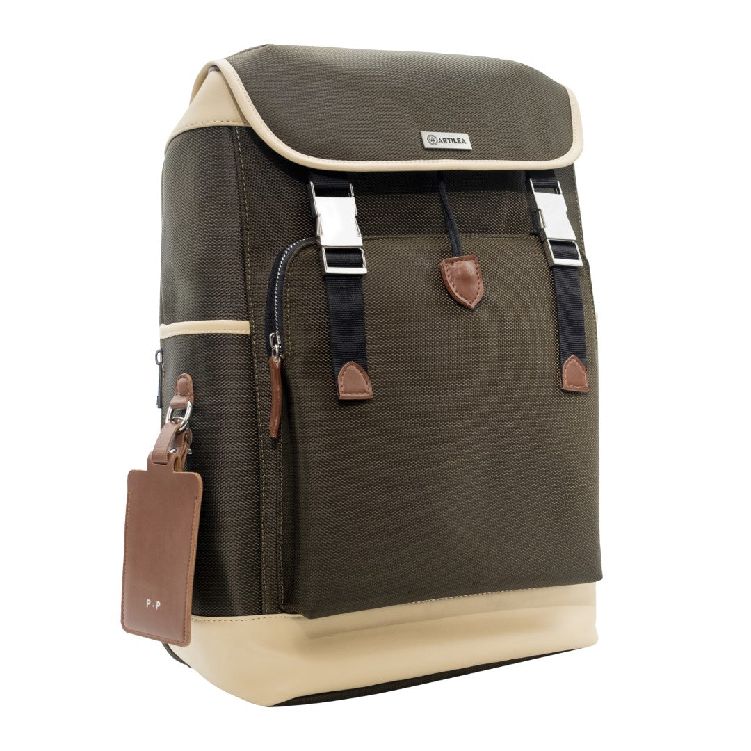 Ultimate Backpack (Olive Green) Corporate gift Set Brown-(Combo)
