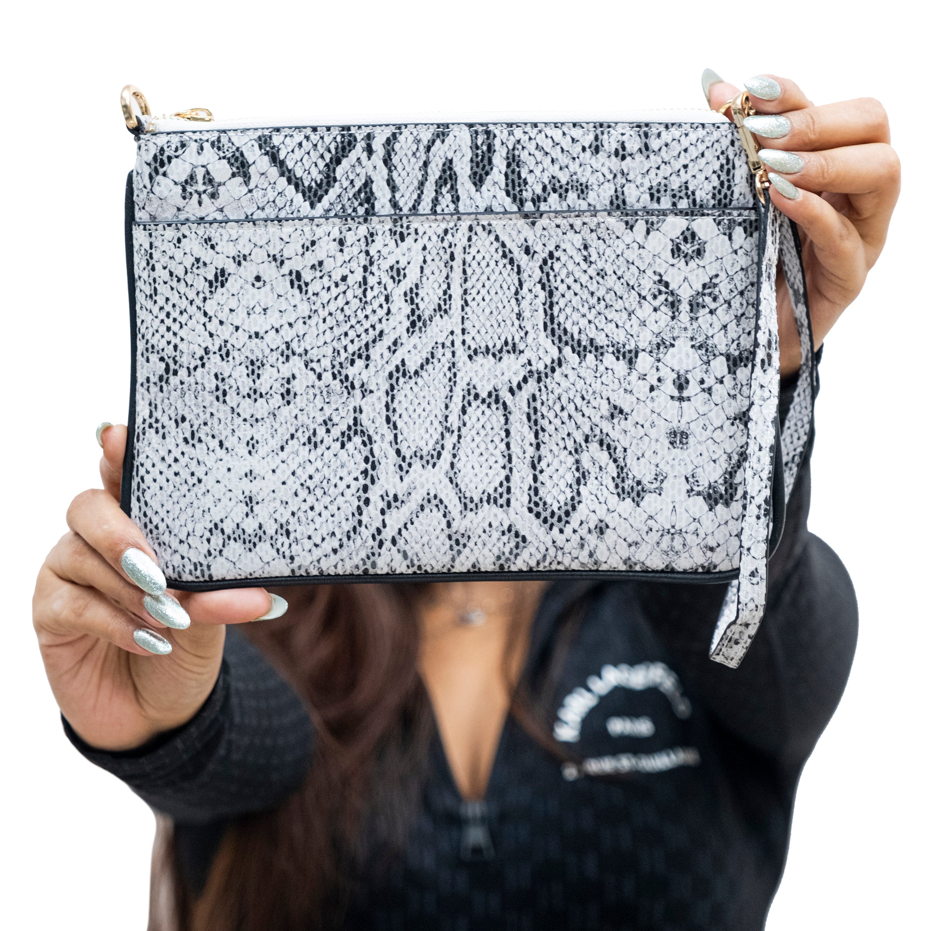 Genuine Leather Wristlet (Big) - Grey