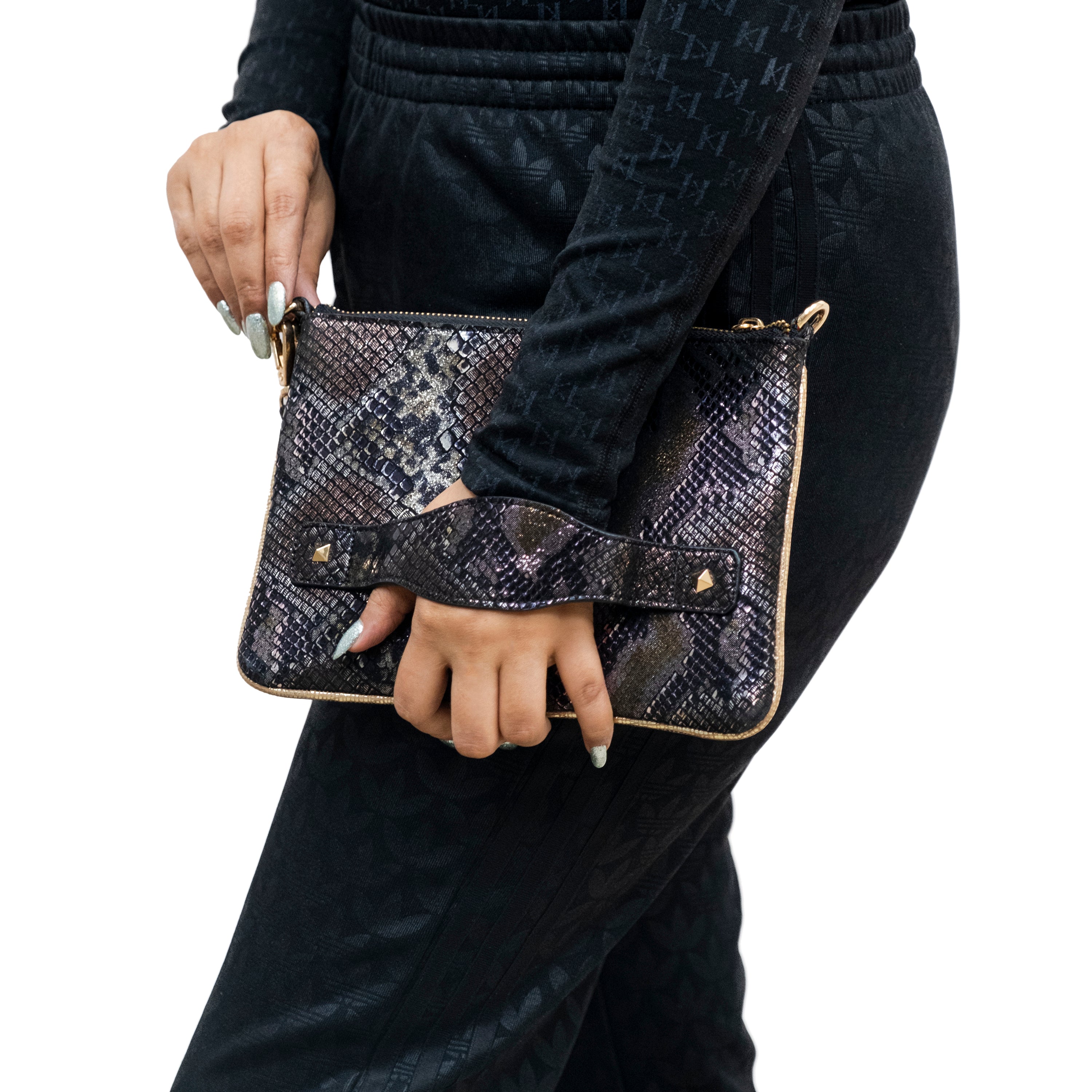 Genuine Leather Wristlet (Big) - Black