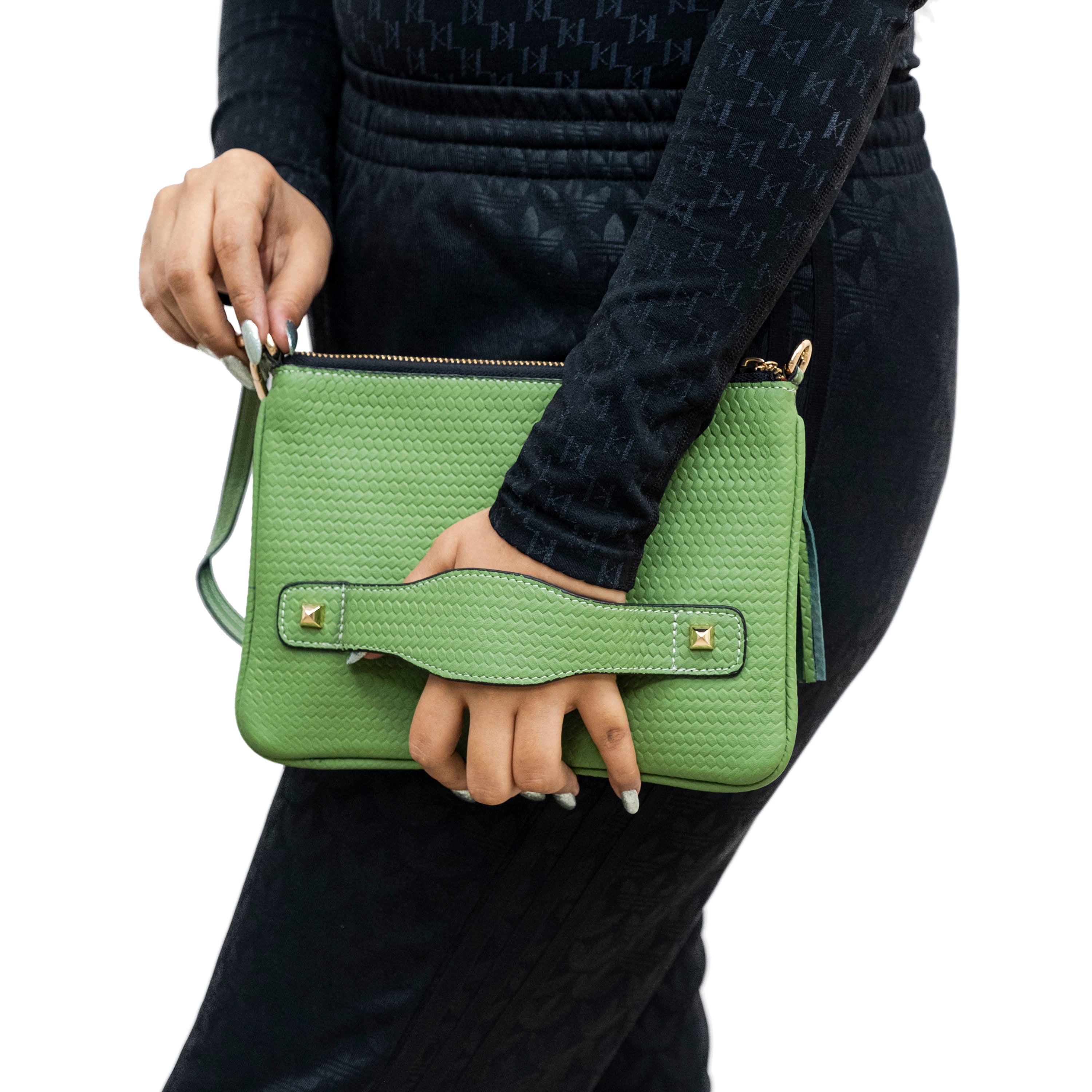 Genuine Leather Wristlet (Big) - Green
