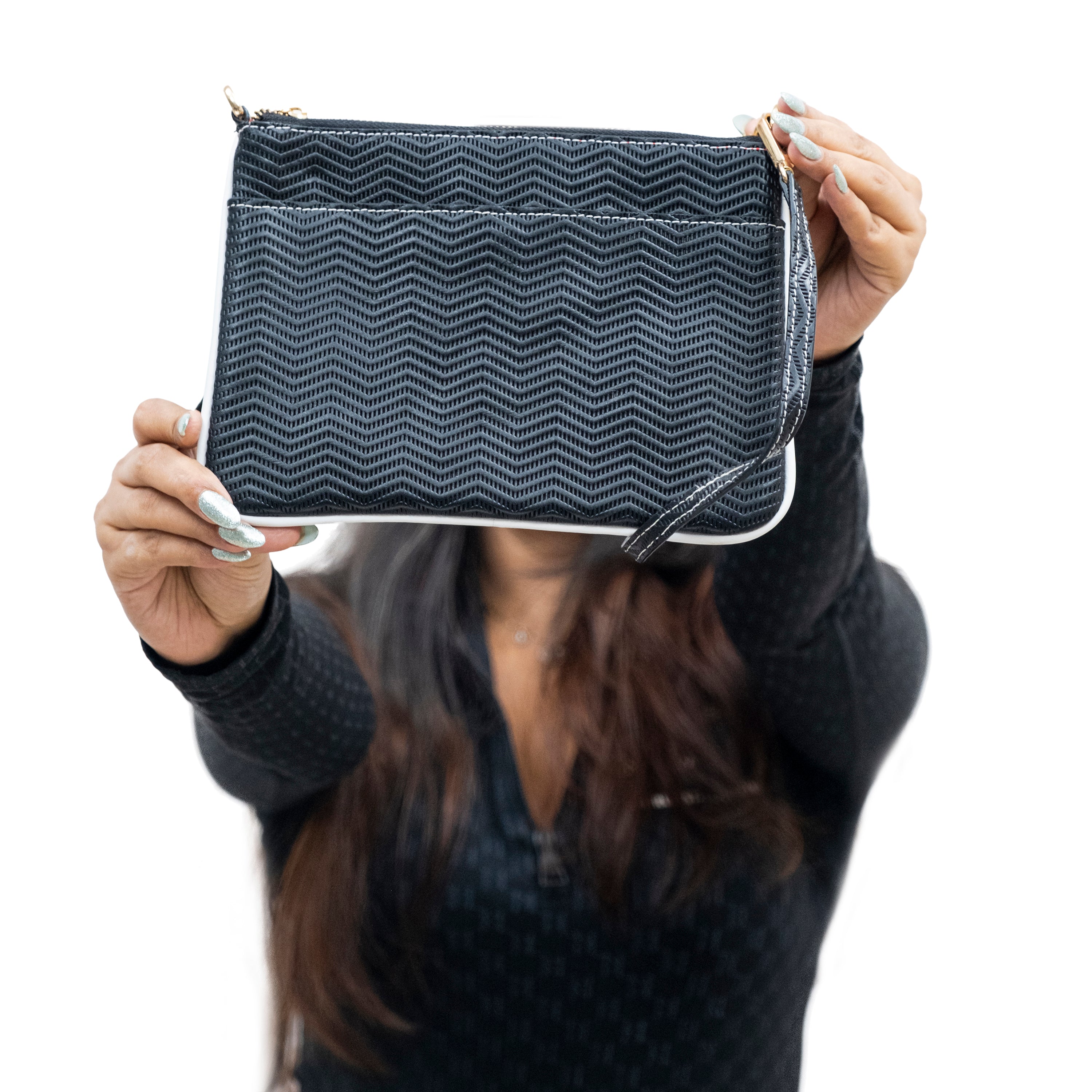 Genuine Leather Wristlet (Big) - Black