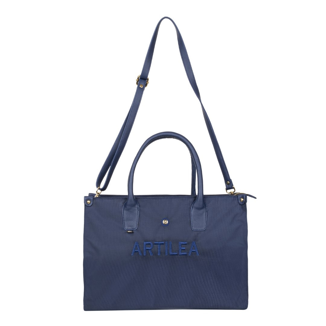 Thorin Backpack & Matty & PU Tote Bag Navy Blue(Combo)