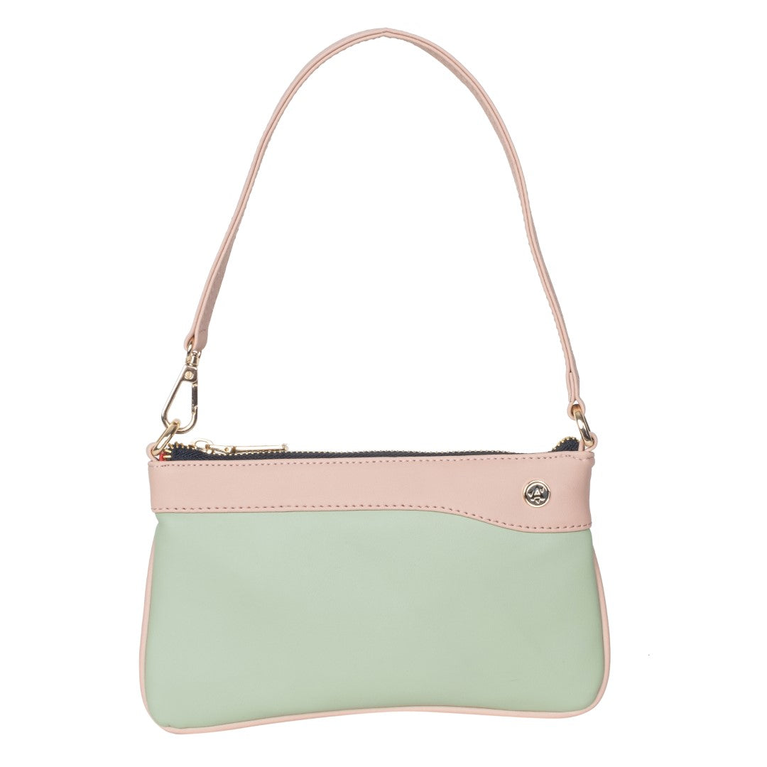 Crecent Moon Bag-Wristlet Wallet & Eyeglass Case Mint Green(Combo)