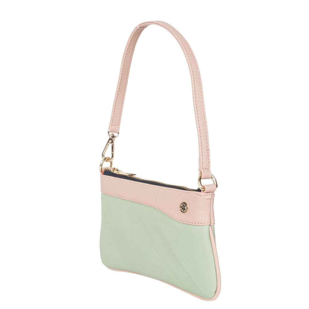 Reversible Tote Bag & Wristlet Wallet- Eyeglass Case Mint Green (Combo)