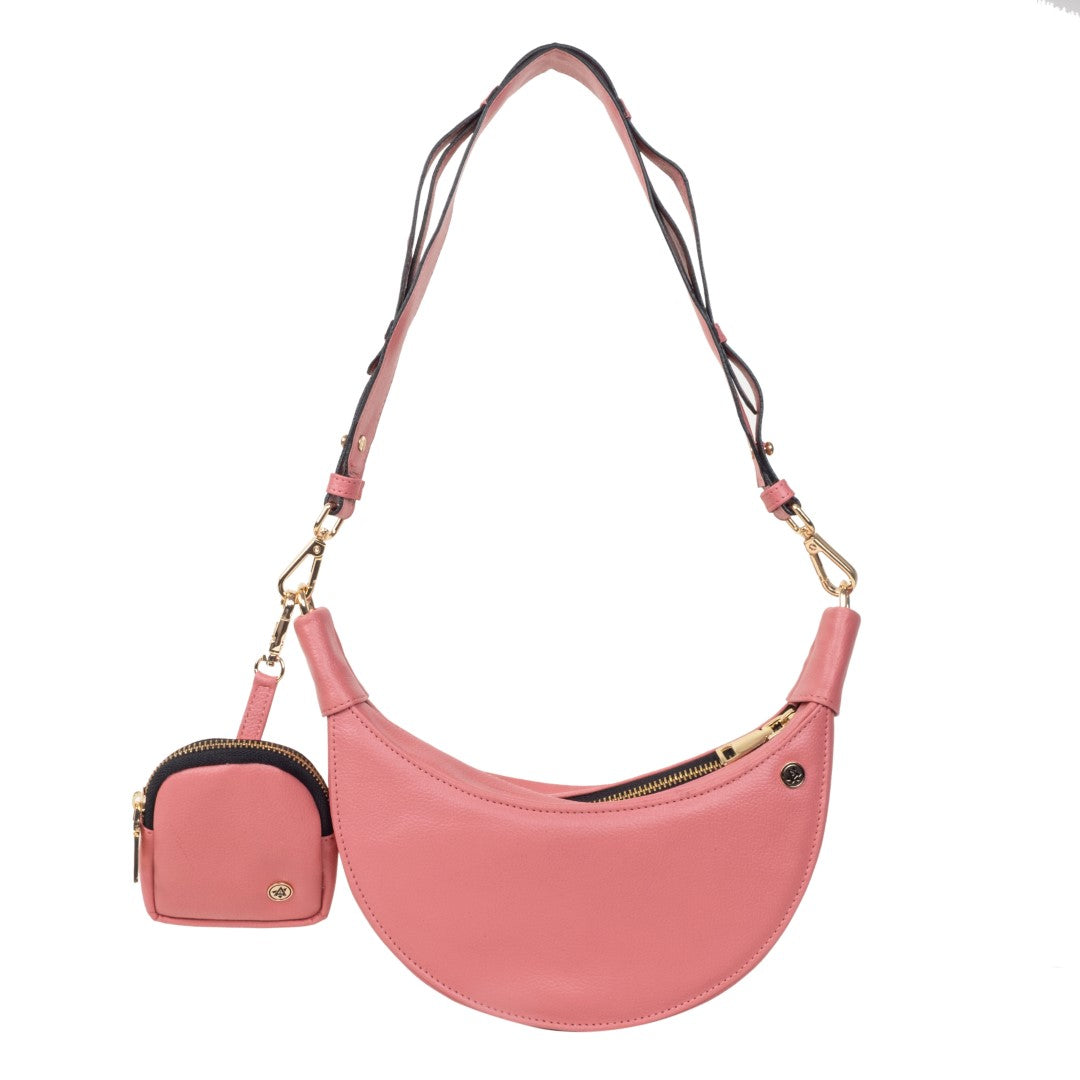 Crecent Moon Bag & Eyeglass Case Pink(Combo)