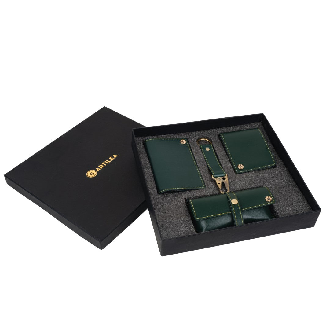 Laptop Bag & Cororate Gift Set (Dark Green)-Combo-(Olive green)