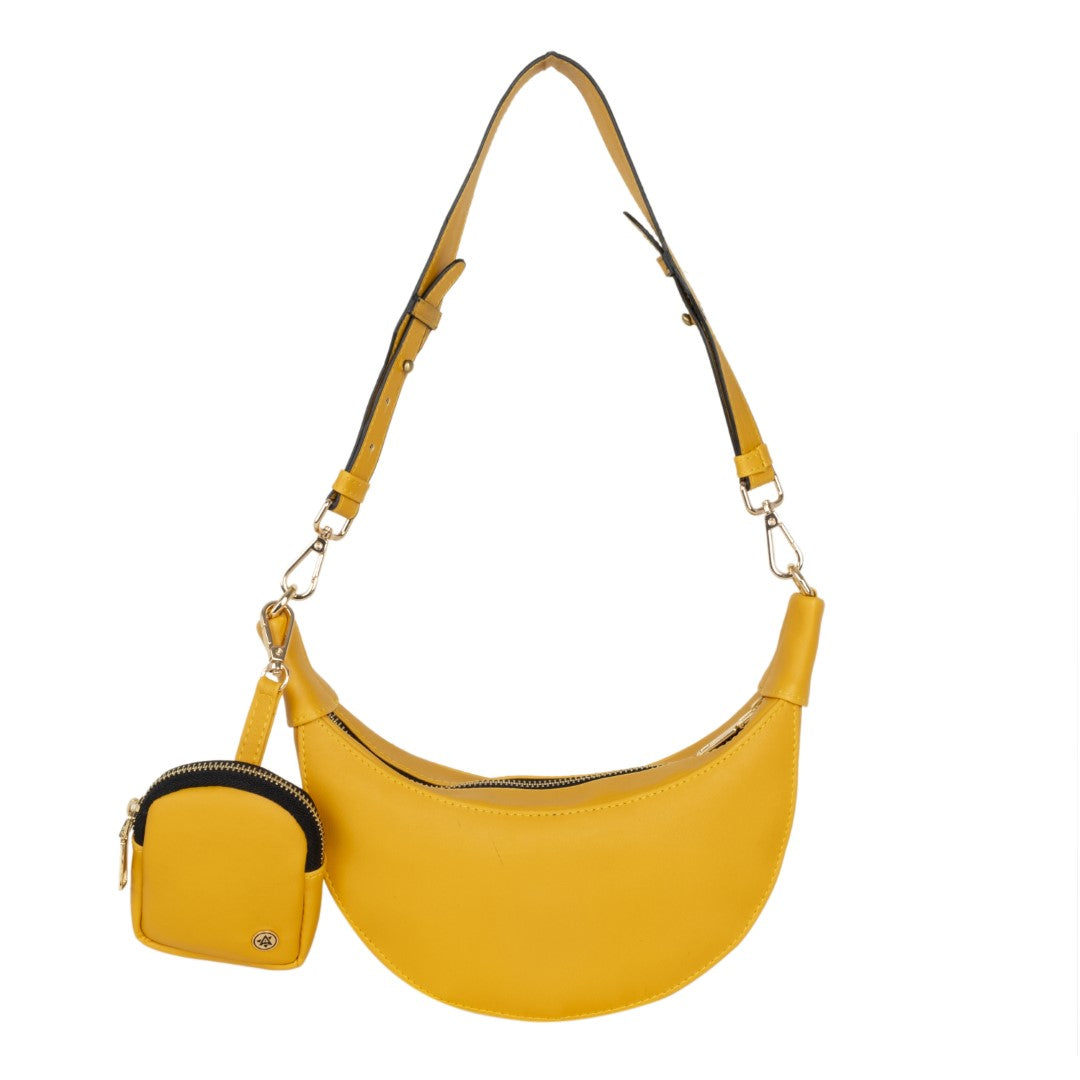 Crecent Moon Bag & Eyeglass Case Yellow(Combo)