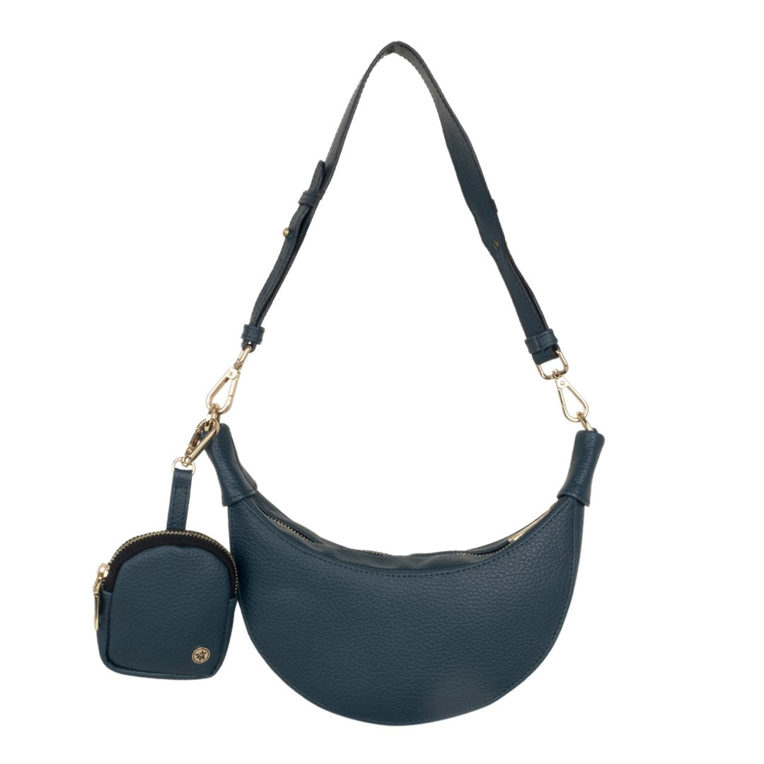 Crecent Moon Bag & Wristlet Wallet-Eyeglass Case Peacock Green(Combo)