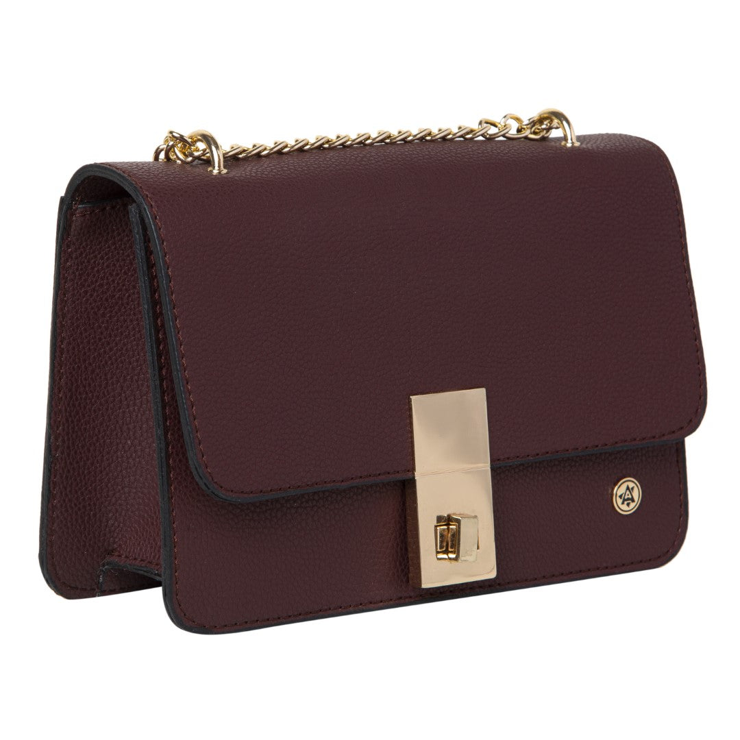 Sling Bag & Wristlet Wallet - Wine(Combo)