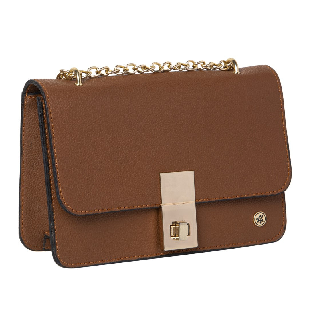 Sling Bag & Wristlet Wallet - Tan(Combo)
