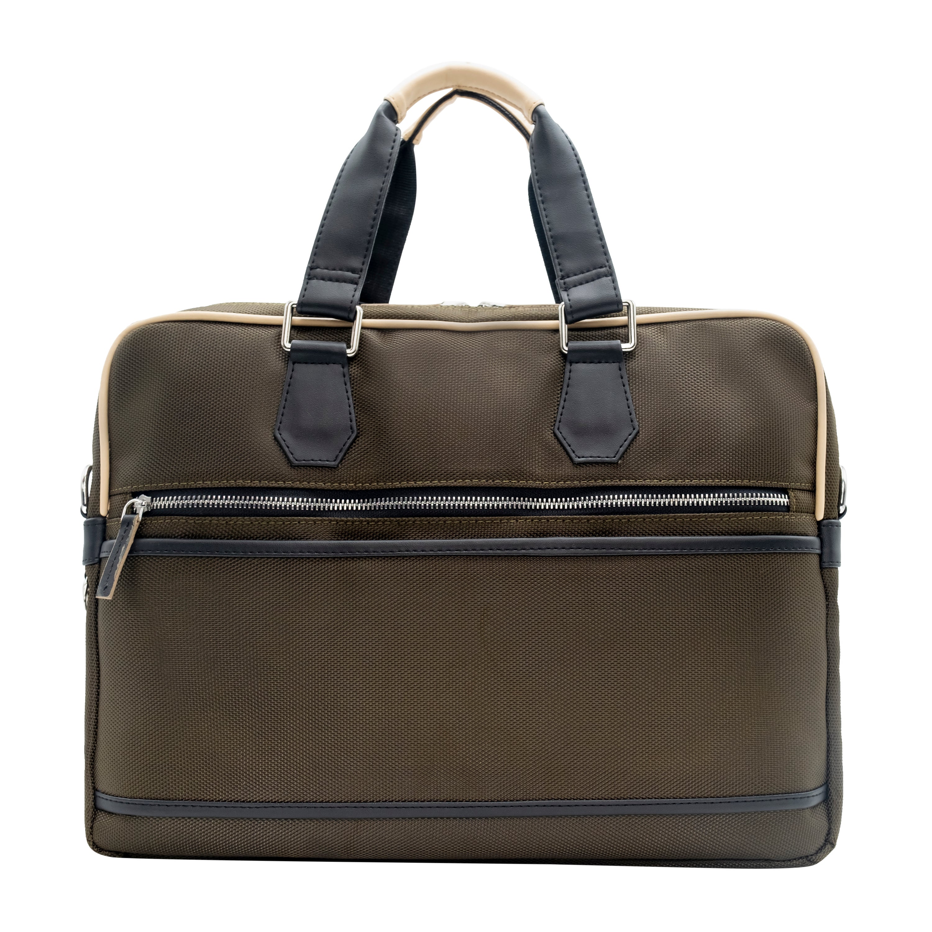 Smart Laptop Bag Olive Green, Black & Beige