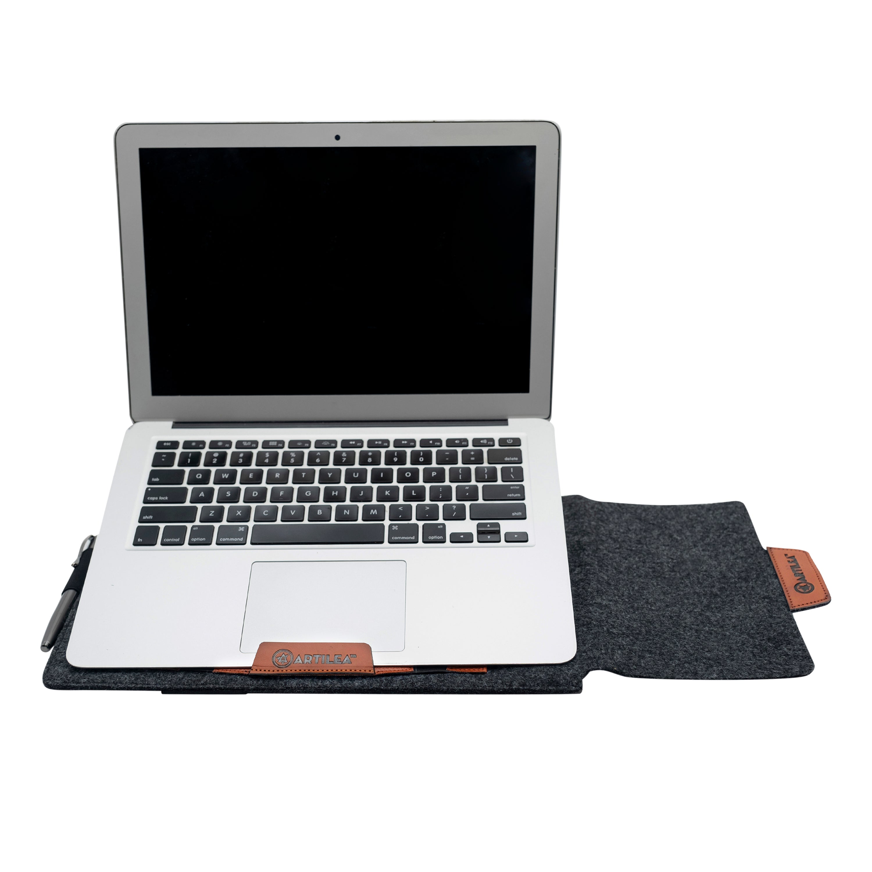 Laptop Sleeve With Stand 14" - Grey, Tan