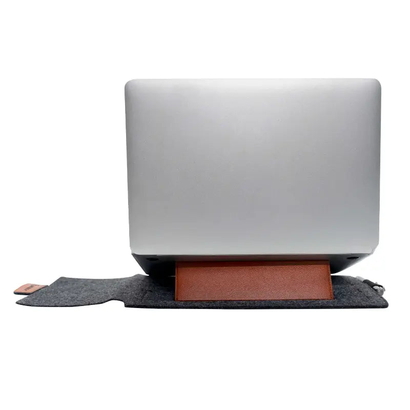 Laptop Sleeve With Stand 13" - Grey, Tan