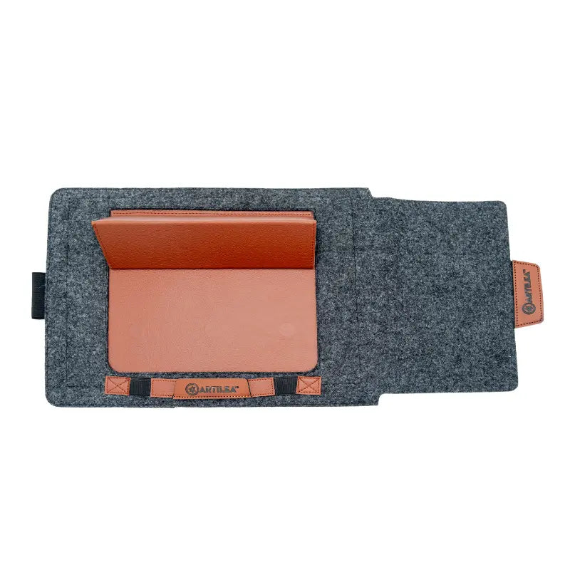 Laptop Sleeve With Stand 13" - Grey, Tan