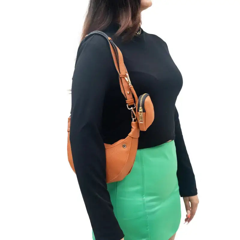 Crescent Moon Bag - Tan