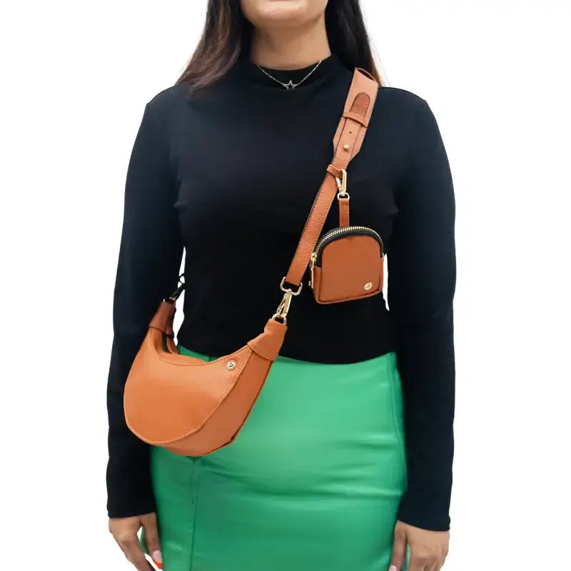 Crescent Moon Bag - Tan