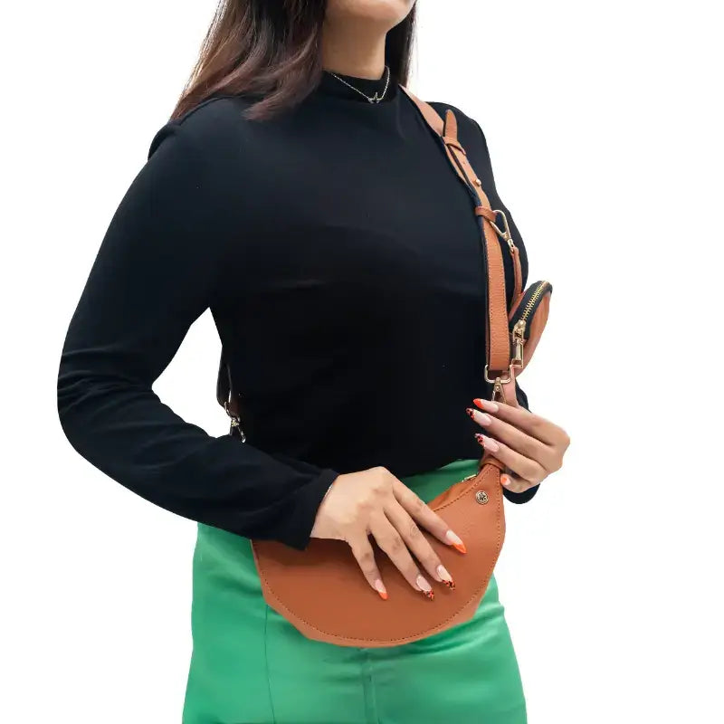 Crescent Moon Bag - Tan