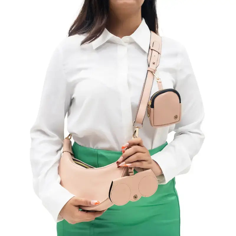 Crescent Moon Bag - Light Pink