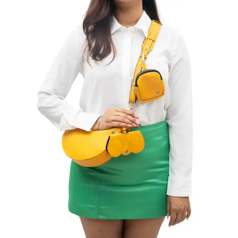 Crescent Moon Bag - Yellow