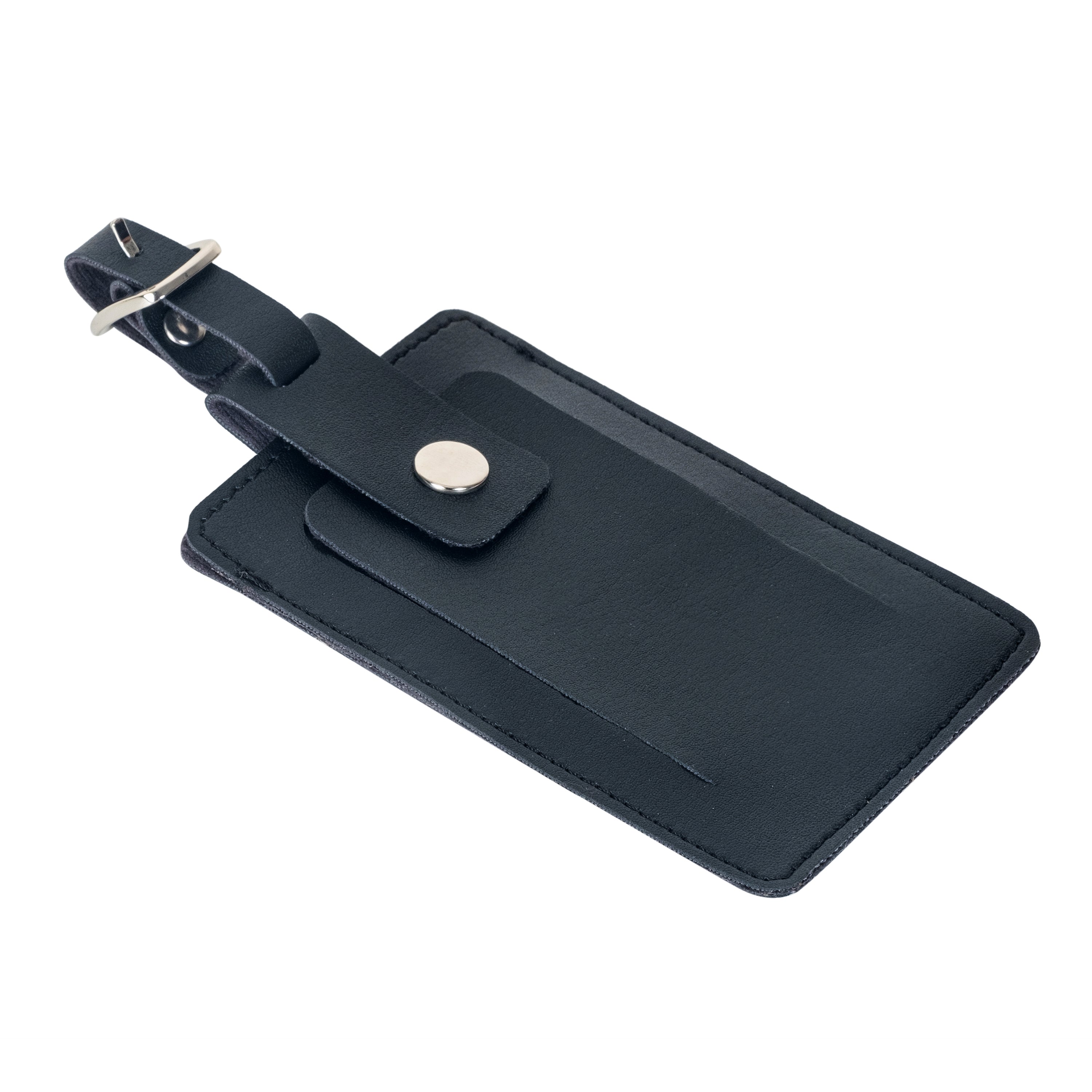 Leather Luggage Tag-Black