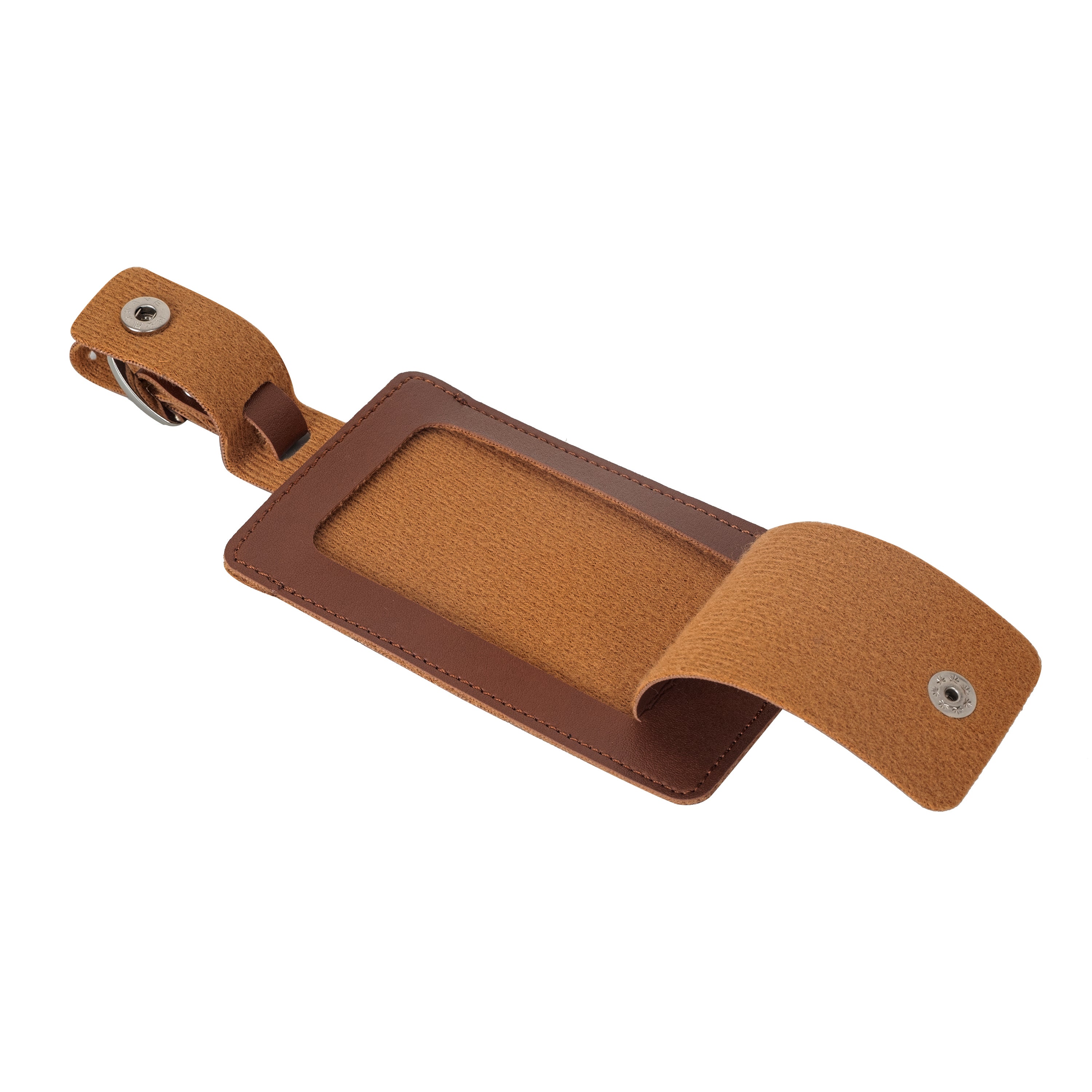 Leather Luggage Tag-Tan