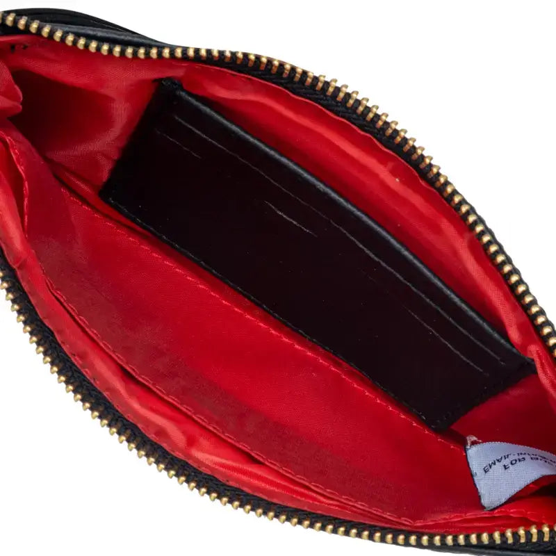 Vegan Leather Wristlet - Dark Green And Black