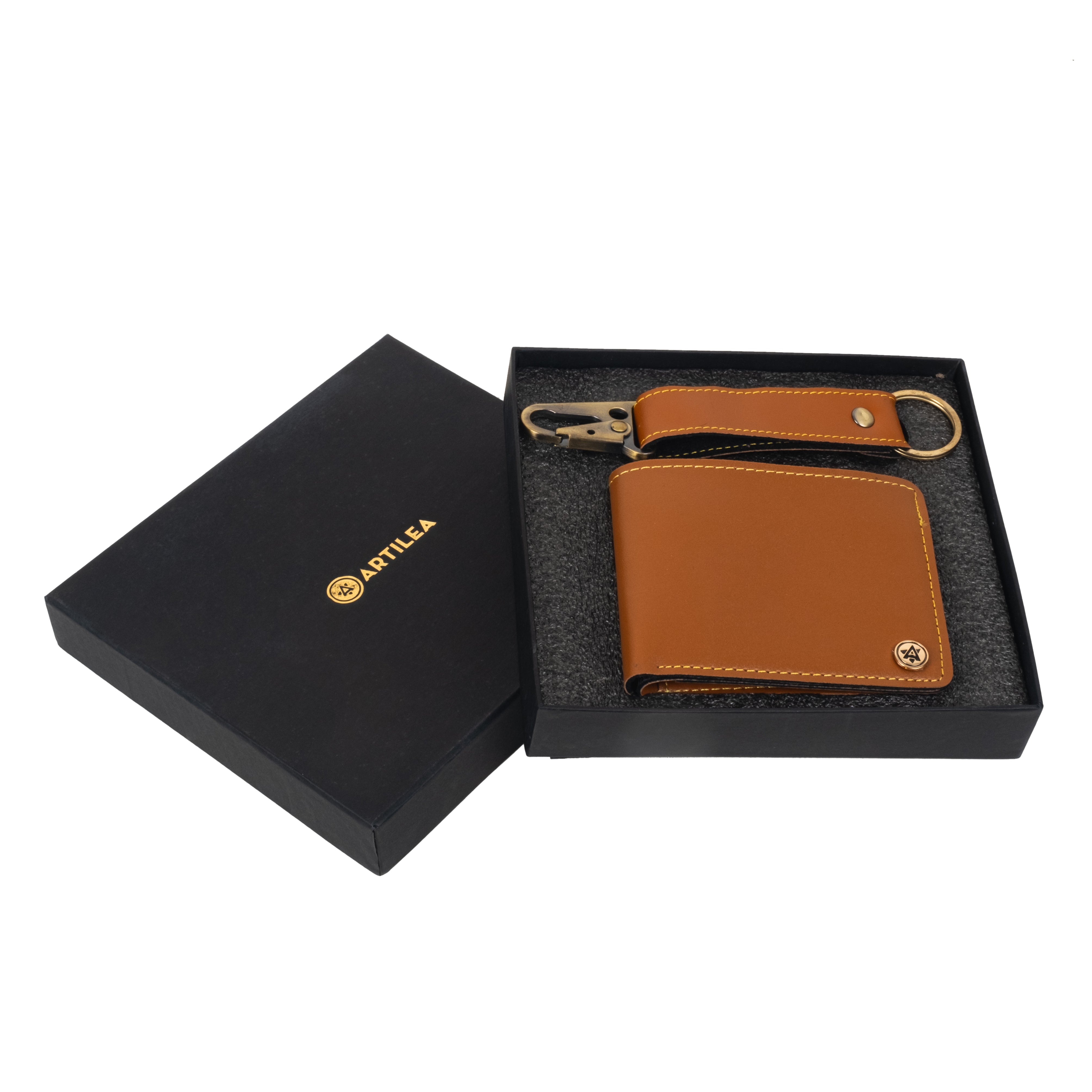 Wallet Keychain Set-Tan